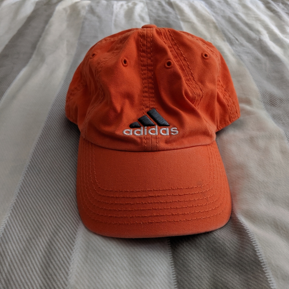 Adidas Orange Cap with Adjustable Tuck Strap